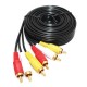 RCA erkek erkek AV ses ve video kompozit kablosu 10m RCA erkek erkek AV ses ve video kompozit kablosu 10m
