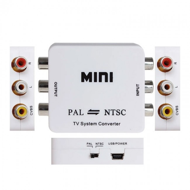 RCA PAL/NTSC PAL/NTSC çift yönlü TV Format sistemi dönüştürücü
