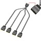 RGB şerit LED 1/4 çoklayıcı kablo 3Pin 5V ARGB LED uzatma kablosu RGB şerit LED 1/4 çoklayıcı kablo 3Pin 5V ARGB LED uzatma kablosu