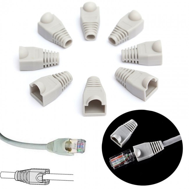 RJ45 cat5e,cat6 konnektör cover plastik kapak koruyucu kılıf 100 adet RJ45 cat5e,cat6 konnektör cover plastik kapak koruyucu kılıf 100 adet