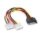 Sata 15 Pin Erkek power to 2x Molex 4 Pin Dişi Y Power Kablo Sata 15 Pin Erkek power to 2x Molex 4 Pin Dişi Y Power Kablo