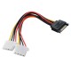 Sata 15 Pin Erkek power to 2x Molex 4 Pin Dişi Y Power Kablo Sata 15 Pin Erkek power to 2x Molex 4 Pin Dişi Y Power Kablo