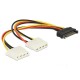 Sata 15 Pin Erkek power to 2x Molex 4 Pin Dişi Y Power Kablo Sata 15 Pin Erkek power to 2x Molex 4 Pin Dişi Y Power Kablo