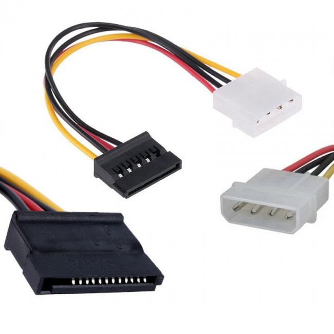 Molex 4 Pin IDE erkek to SATA 15 Pin dişi power çevirici kablo Molex 4 Pin IDE erkek to SATA 15 Pin dişi power çevirici kablo