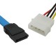 SATA 7 pin SFF 8482 SAS 29 pin çevirici kablo 4 pin molex güç 70cm SATA 7 pin SFF 8482 SAS 29 pin çevirici kablo 4 pin molex güç 70cm
