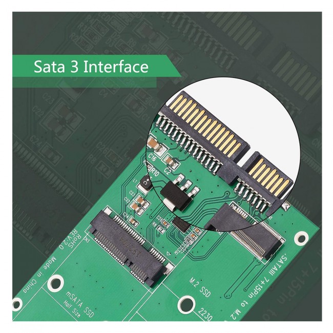 M.2 NGFF mSATA SSD Sabit Sürücüden SATA 3'e çevirici kart adaptör M.2 NGFF mSATA SSD Sabit Sürücüden SATA 3'e çevirici kart adaptör