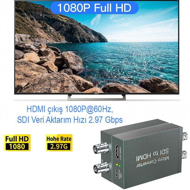 SDI to HDMI dönüştürücü sdı BNC hdmı video ses dönüştürücü SDI to HDMI dönüştürücü sdı BNC hdmı video ses dönüştürücü