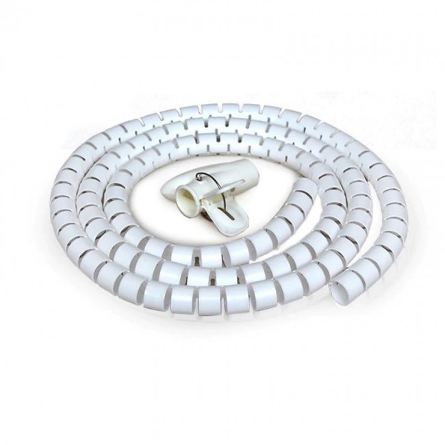 spiral kablo toplayıcı kablo düzenleyici Ø 20mm x1,5m Beyaz spiral kablo toplayıcı kablo düzenleyici Ø 20mm x1,5m Beyaz