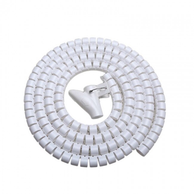 spiral kablo toplayıcı kablo düzenleyici Ø 20mm x1,5m Beyaz spiral kablo toplayıcı kablo düzenleyici Ø 20mm x1,5m Beyaz