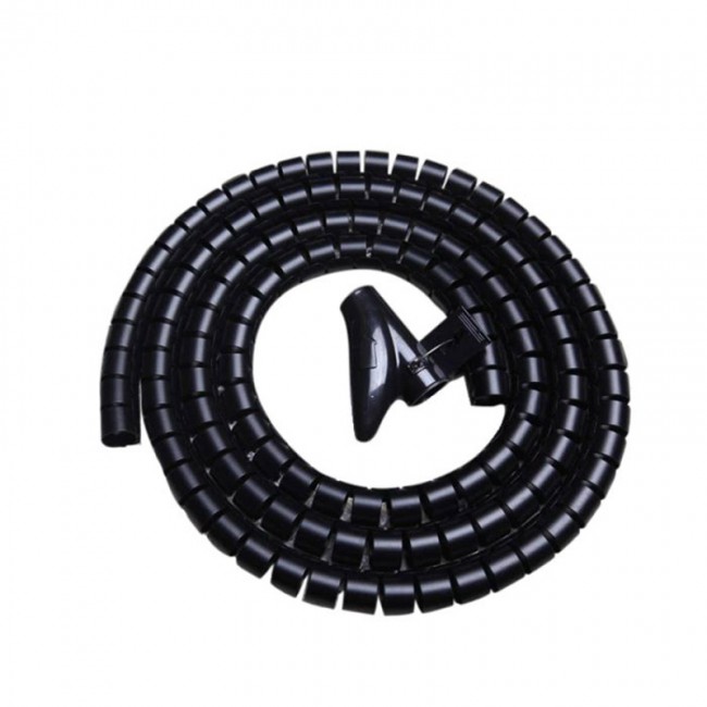 spiral kablo toplayıcı kablo düzenleyici Ø 20mm x1,5m Siyah spiral kablo toplayıcı kablo düzenleyici Ø 20mm x1,5m Siyah