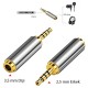 stereo 4 boğum 3.5mm dişi to 2.5mm erkek çevirici metal jak stereo 4 boğum 3.5mm dişi to 2.5mm erkek çevirici metal jak