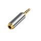 stereo 4 boğum 3.5mm dişi to 2.5mm erkek çevirici metal jak stereo 4 boğum 3.5mm dişi to 2.5mm erkek çevirici metal jak