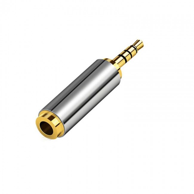 stereo 4 boğum 3.5mm Erkek to 2.5mm dişi çevirici metal jak