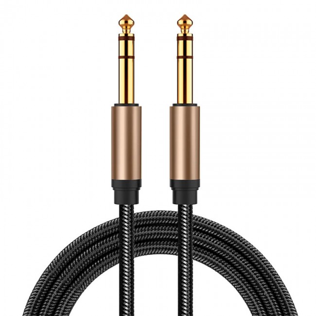 Stereo 6.3mm enstrüman kablosu gitar kablosu stüdyo monitör için 5m Stereo 6.3mm enstrüman kablosu gitar kablosu stüdyo monitör için 5m