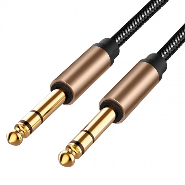 Stereo 6.3mm enstrüman kablosu gitar kablosu stüdyo monitör için 5m Stereo 6.3mm enstrüman kablosu gitar kablosu stüdyo monitör için 5m
