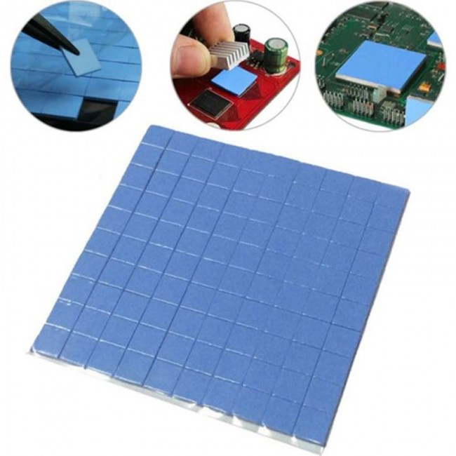 Termal Ped soğutucu termal silikon ped 0,5mm 1x1 cm 100 adet Termal Ped soğutucu termal silikon ped 0,5mm 1x1 cm 100 adet