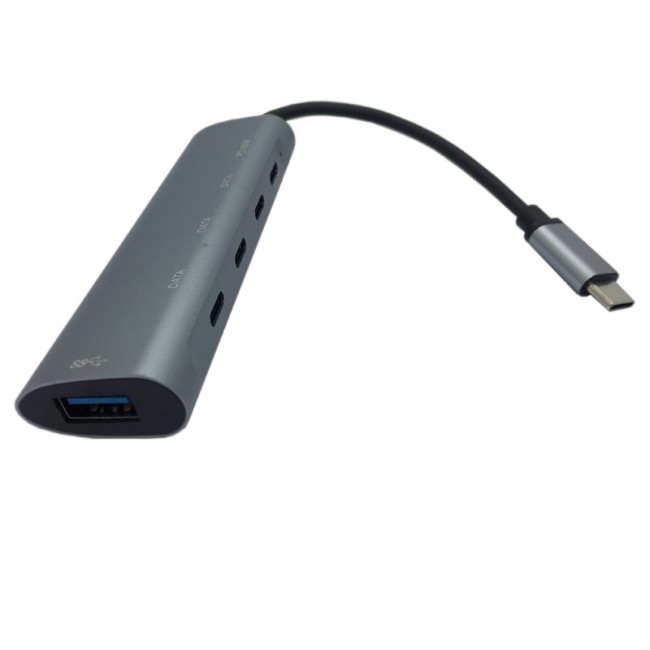 Type c to 1 port usb 3.0 + 3 port type c +PD type c çoklayıcı hub