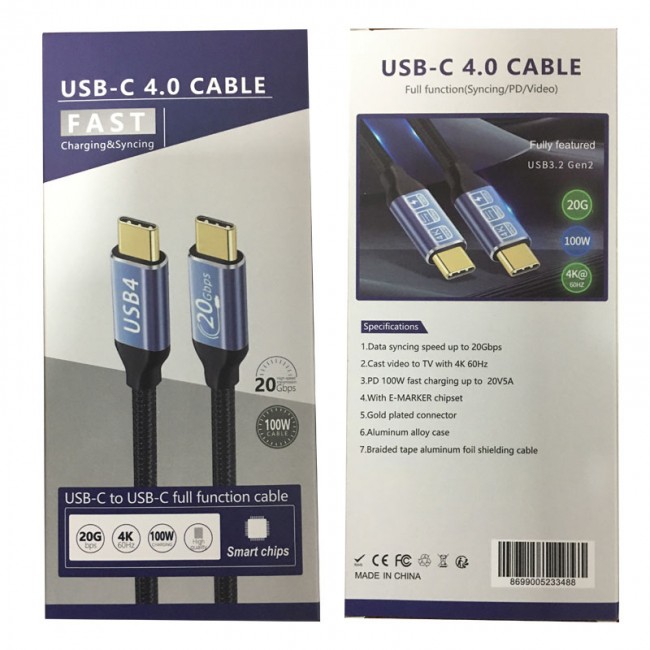 Type-C 4.0 fast şarj veri data aktarımı 20 Gbps 4k 60Hz 100w Type-C 4.0 fast şarj veri data aktarımı 20 Gbps 4k 60Hz 100w