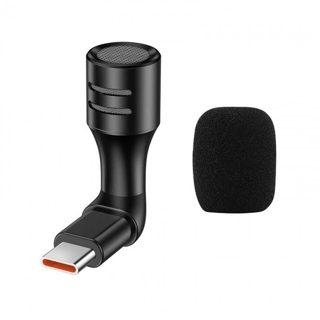 Type c 90 derece mikrofon TYPE-C telefonlar için harici mikrofon