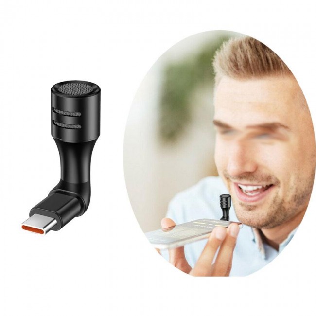 Type c 90 derece mikrofon TYPE-C telefonlar için harici mikrofon