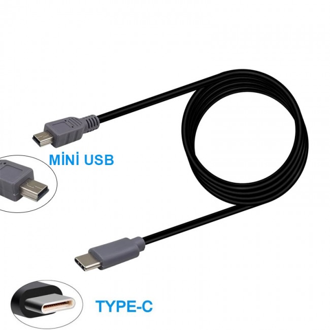Type C to 5 pin mini usb şarj ve data kablosu 1m Type C to 5 pin mini usb şarj ve data kablosu 1m