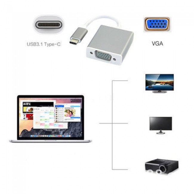 Type c usb 3.1 to 15 pin VGA çevirici kablo Type c usb 3.1 to 15 pin VGA çevirici kablo
