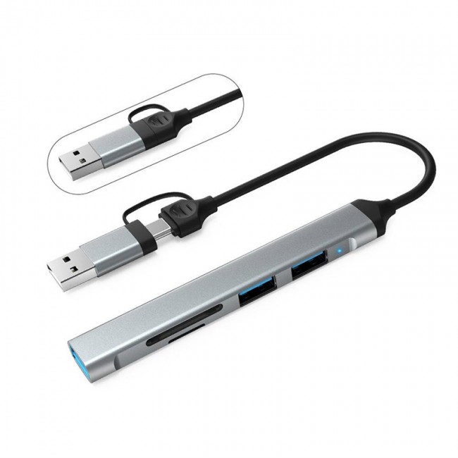 Type C - usb A to 5in1 usb hub+kart okuyucu usb 3.0-2.0 tf/sd Type C - usb A to 5in1 usb hub+kart okuyucu usb 3.0-2.0 tf/sd