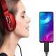 Type c usb c to Aux 3.5 mm erkek Jack type c aux kablo 1m siyah
