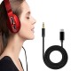 Type c usb c to Aux 3.5 mm Jack ip örgülü aux kablo 1m siyah
