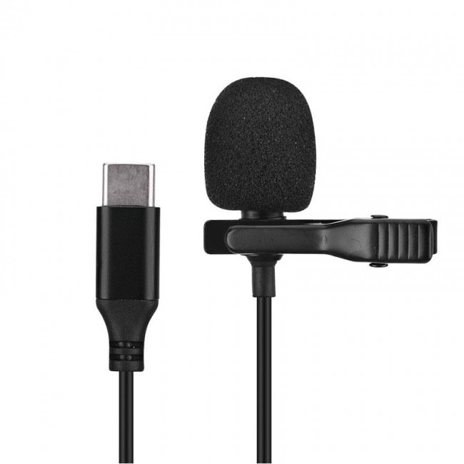 type c usb c kablolu Yaka Mikrofonu 1,5m