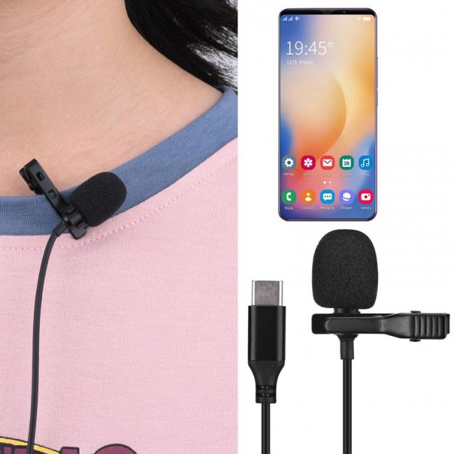 type c usb c kablolu Yaka Mikrofonu 1,5m type c usb c kablolu Yaka Mikrofonu 1,5m