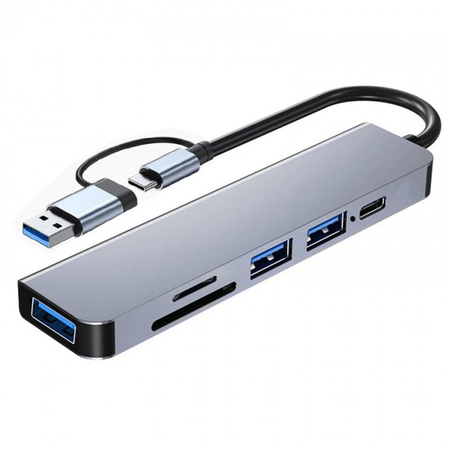 Type c - USB A to USB 3.0 +kart okuyucu 5 in 1 hub Type c - USB A to USB 3.0 +kart okuyucu 5 in 1 hub