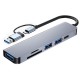 Type c - USB A to USB 3.0 +kart okuyucu 5 in 1 hub Type c - USB A to USB 3.0 +kart okuyucu 5 in 1 hub