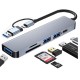 Type c - USB A to USB 3.0 +kart okuyucu 5 in 1 hub Type c - USB A to USB 3.0 +kart okuyucu 5 in 1 hub