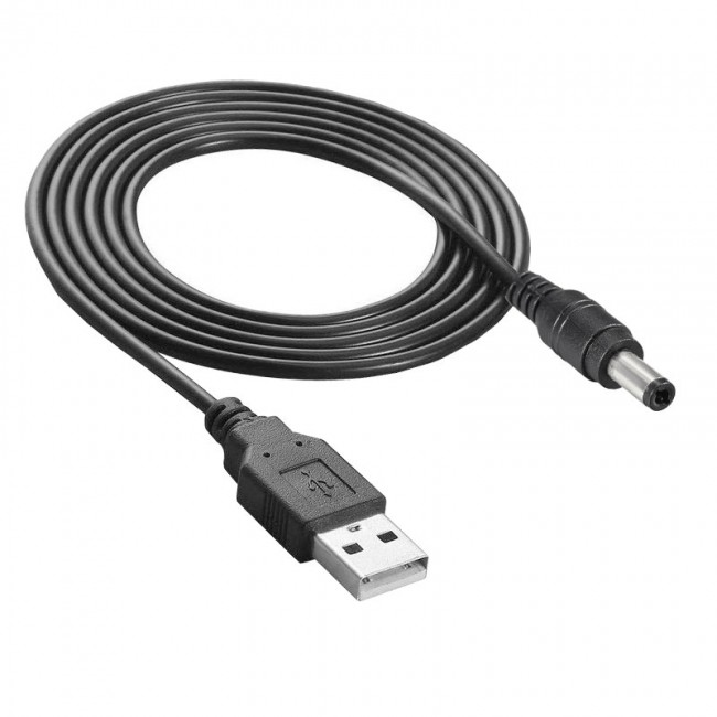 usb 2.0 to 5.5 x 2.5 mm dc 5v power güç kablosu  1m