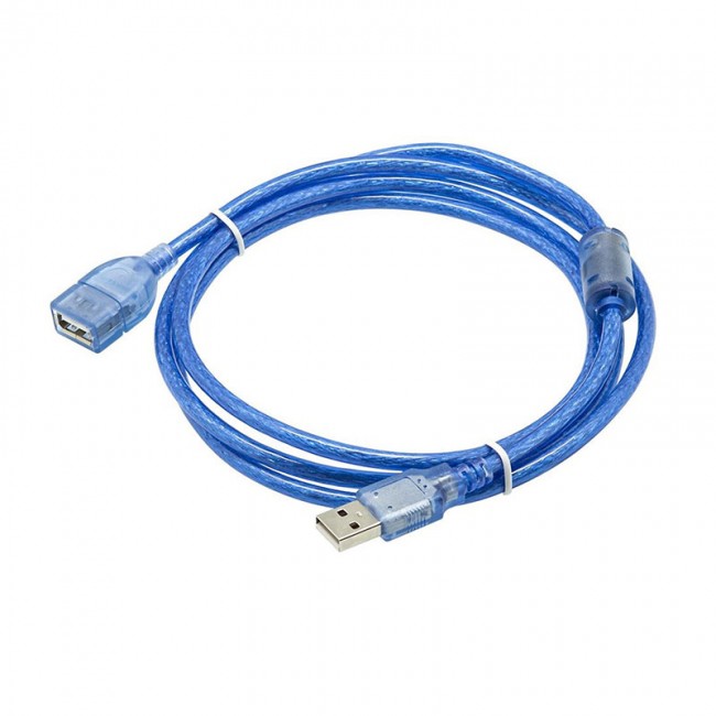 Usb 2.0 uzatma kablosu mavi şeffaf usb 2.0 dişi erkek uzatma kablosu 3m Usb 2.0 uzatma kablosu mavi şeffaf usb 2.0 dişi erkek uzatma kablosu 3m