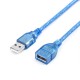 Usb 2.0 uzatma kablosu mavi şeffaf usb 2.0 dişi erkek uzatma kablosu 3m Usb 2.0 uzatma kablosu mavi şeffaf usb 2.0 dişi erkek uzatma kablosu 3m