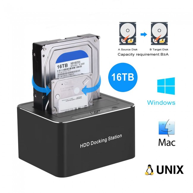 USB 3.0 2.5/3.5 inç sata HDD SSD disk kolonlama kopyalama standı hdd dock