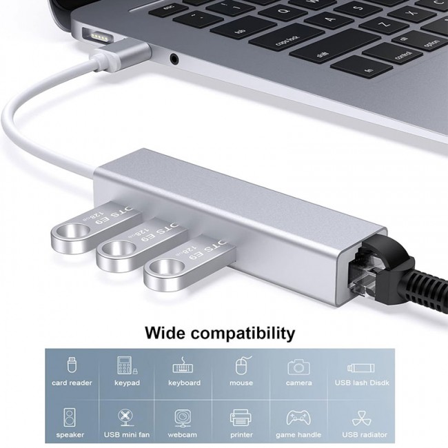 Usb 3.0 4 port usb hub çoklayıcı + rj45 gigabit ethernet lan portu KP-C101 Usb 3.0 4 port usb hub çoklayıcı + rj45 gigabit ethernet lan portu KP-C101