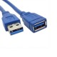 Usb 3.0 dişi erkek uzatma kablosu mavi 30 cm