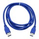 Usb 3.0 erkek erkek 3m Mavi şarj ve data kablosu Usb 3.0 erkek erkek 3m Mavi şarj ve data kablosu