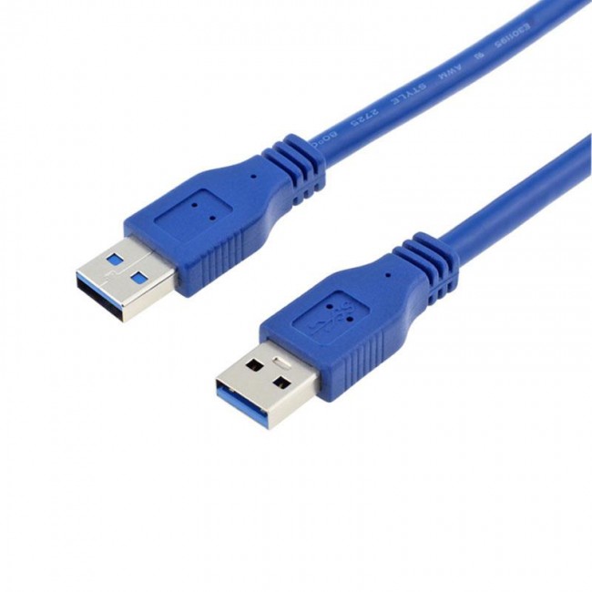 Usb 3.0 erkek erkek 5m Mavi şarj ve data kablosu