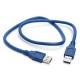 Usb 3.0 erkek erkek 60cm Mavi şarj ve data kablosu Usb 3.0 erkek erkek 60cm Mavi şarj ve data kablosu