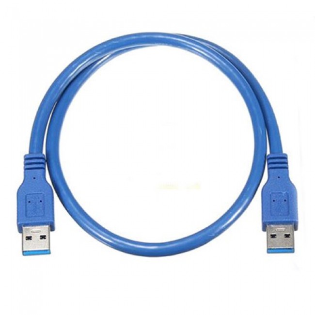 Usb 3.0 erkek erkek 60cm Mavi şarj ve data kablosu Usb 3.0 erkek erkek 60cm Mavi şarj ve data kablosu