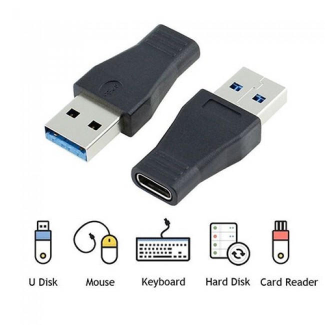 USB 3.0 erkek to usb 3.1 type c dişi çevirici dönüştürücü aparat USB 3.0 erkek to usb 3.1 type c dişi çevirici dönüştürücü aparat