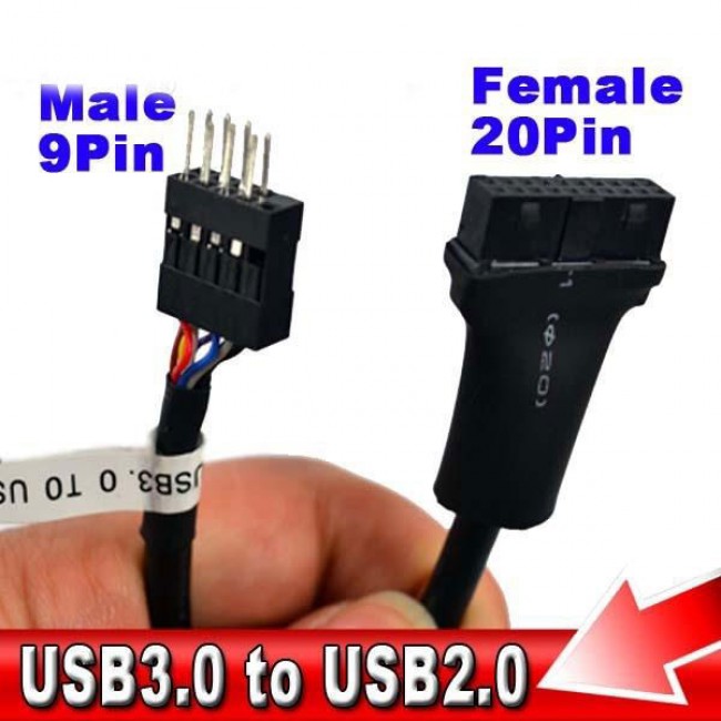 USB 3.0 to usb 2.0 çevirci 20 pin to 9 pin USB 3.0 to usb 2.0 çevirci 20 pin to 9 pin