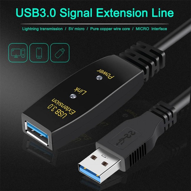 Usb 3.0 extension güçlendirilmiş uzatma kablosu 25m Usb 3.0 extension güçlendirilmiş uzatma kablosu 25m