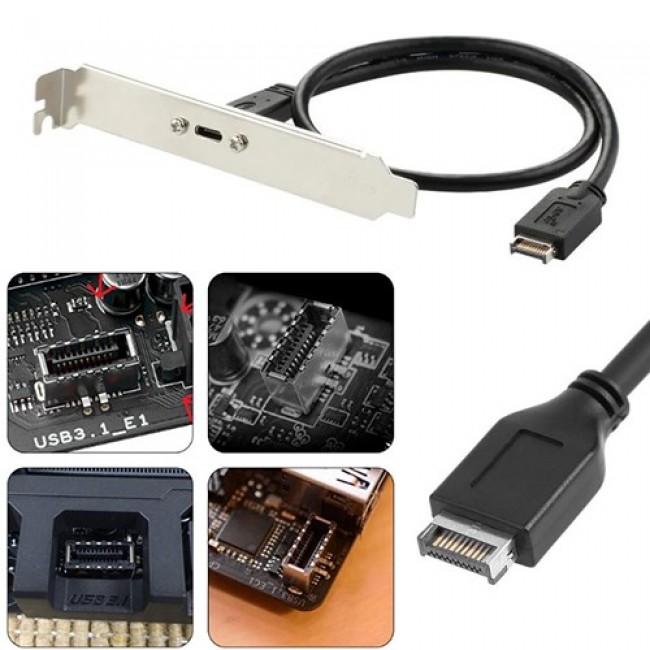 Usb 3.1 Gen 2 Type e erkek to type c dişi çevirici