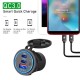 Usb Araç şarj soketi PD3.0 ve QC3.0 çift USB-C bağlantı noktaları Usb Araç şarj soketi PD3.0 ve QC3.0 çift USB-C bağlantı noktaları