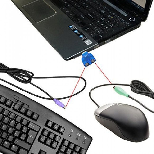 USB to PS/2 klavye mouse Dönüştürücü Adaptör USB to PS/2 klavye mouse Dönüştürücü Adaptör